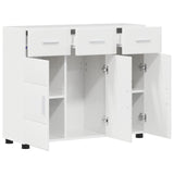 Credenza FLORIN 88,5 x 30,5 x 73 cm Bianco Lucido