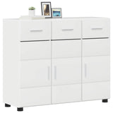 Credenza FLORIN 88,5 x 30,5 x 73 cm Bianco Lucido
