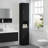 Set di Armadi da Bagno TULUM Nero 37 x 31,5 x 203 cm