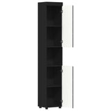 Set di Armadi da Bagno TULUM Nero 37 x 31,5 x 203 cm