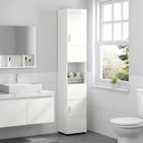 Set di Armadi da Bagno TULUM Bianco Lucido 37 x 31,5 x 203 cm