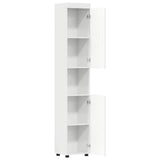 Set di Armadi da Bagno TULUM Bianco Lucido 37 x 31,5 x 203 cm