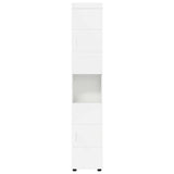 Set di Armadi da Bagno TULUM Bianco Lucido 37 x 31,5 x 203 cm