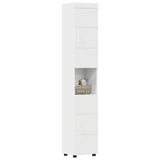 Set di Armadi da Bagno TULUM Bianco Lucido 37 x 31,5 x 203 cm
