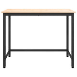 tavolo Naturale 100 x 50 x 77 cm Legno ingegnerizzato e acciaio