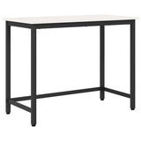tavolo Bianco 100 x 50 x 77 cm Legno ingegnerizzato e acciaio