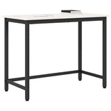 tavolo Bianco 100 x 50 x 77 cm Legno ingegnerizzato e acciaio