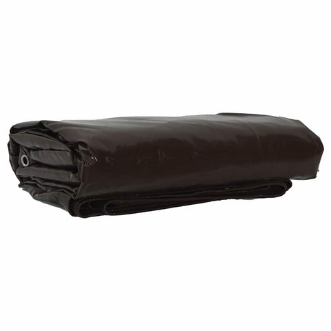 Telo 650g / m Marrone 3 x 3 m Tela con rivestimento in PVC