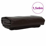 Telo 650g / m Marrone 1,5 x 6 m Tela con rivestimento in PVC