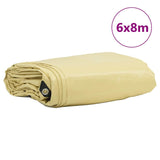 Telo 650g / m Beige 6 x 8 m Tela con rivestimento in PVC