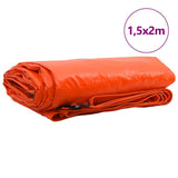 Telo 650g / m Arancione 1,5 x 2 m Tela con rivestimento in PVC
