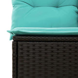 Panchina da giardino Nero polyrattan