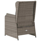 Panchina da giardino 2 pcs Grigio polyrattan
