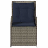 Panchina da giardino 2 pcs Grigio polyrattan