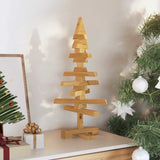 Albero di Natale in legno Marrone 60 cm Legno di pino massello