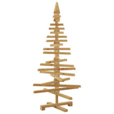 Albero di Natale in legno Marrone 120 cm Legno di pino massello