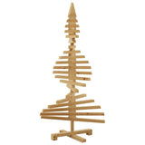 Albero di Natale in legno Marrone 120 cm Legno di pino massello