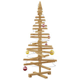Albero di Natale in legno Marrone 120 cm Legno di pino massello