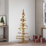 Albero di Natale in legno Marrone 150 cm Legno di pino massello