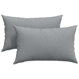 Cuscini da Divano 2 pcs Grigio chiaro 50 x 30 cm Tessuto
