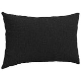 Cuscini da Divano 2 pcs Nero 50 x 30 cm Tessuto