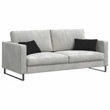 Cuscini da Divano 2 pcs Nero 50 x 30 cm Tessuto