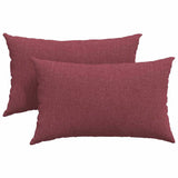 Cuscini da Divano 2 pcs Rosso Vino 50 x 30 cm Tessuto