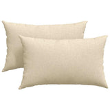 Cuscini da Divano 2 pcs Crema 50 x 30 cm Tessuto