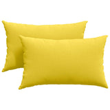 Cuscini da Divano 2 pcs Giallo Chiaro 50 x 30 cm Tessuto