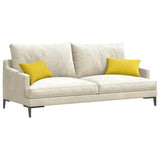 Cuscini da Divano 2 pcs Giallo Chiaro 50 x 30 cm Tessuto