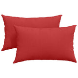 Cuscini da Divano 2 pcs Rosso 50 x 30 cm Tessuto