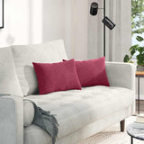 Cuscini da Divano 2 pcs Rosso vino 50 x 30 cm Tessuto in Cords