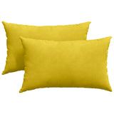 Cuscini da Divano 2 pcs Giallo 50 x 30 cm Tessuto in Cords