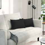 Cuscini da Divano 2 pcs Nero 50 x 30 cm Tessuto