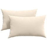 Cuscini da Divano 2 pcs Beige 50 x 30 cm Tessuto