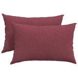 Cuscini da Divano 2 pcs Rosso Vino 60 x 40 cm Tessuto