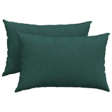 Cuscini da Divano 2 pcs Verde Scuro 60 x 40 cm Tessuto