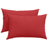 Cuscini da Divano 2 pcs Rosso 60 x 40 cm Tessuto
