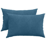 Cuscini da Divano 2 pcs Blu 60 x 40 cm Tessuto in Cords