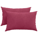 Cuscini da Divano 2 pcs Rosso Vino 60 x 40 cm Tessuto in Cords