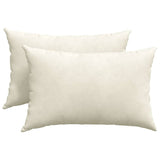 Cuscini da Divano 2 pcs Crema 60 x 40 cm Tessuto in Cords