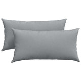 Cuscini da Divano 2 pcs Grigio chiaro 80 x 40 cm Tessuto