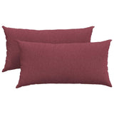 Cuscini da Divano 2 pcs Rosso Vino 80 x 40 cm Tessuto