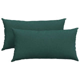 Cuscini da Divano 2 pcs Verde Scuro 80 x 40 cm Tessuto