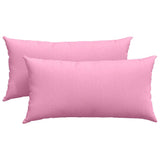 Cuscini da Divano 2 pcs Rosa 80 x 40 cm Tessuto
