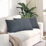 Cuscini da Divano 2 pcs Grigio scuro 80 x 40 cm