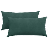 Cuscini da Divano 2 pcs Verde Scuro 80 x 40 cm Tessuto in Cords