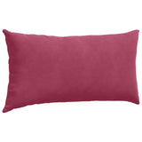 Cuscini da Divano 2 pcs Rosso Vino 80 x 40 cm Tessuto in Cords
