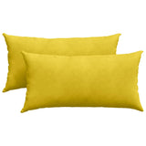 Cuscini da Divano 2 pcs Giallo 80 x 40 cm Tessuto in Cords
