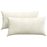 Cuscini da Divano 2 pcs Crema 80 x 40 cm Tessuto in Cords